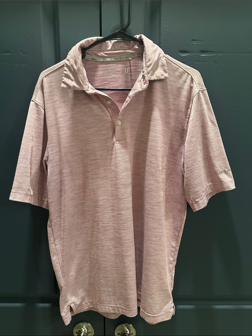Walter Hagen Heathered Light Pink Polo Shirt